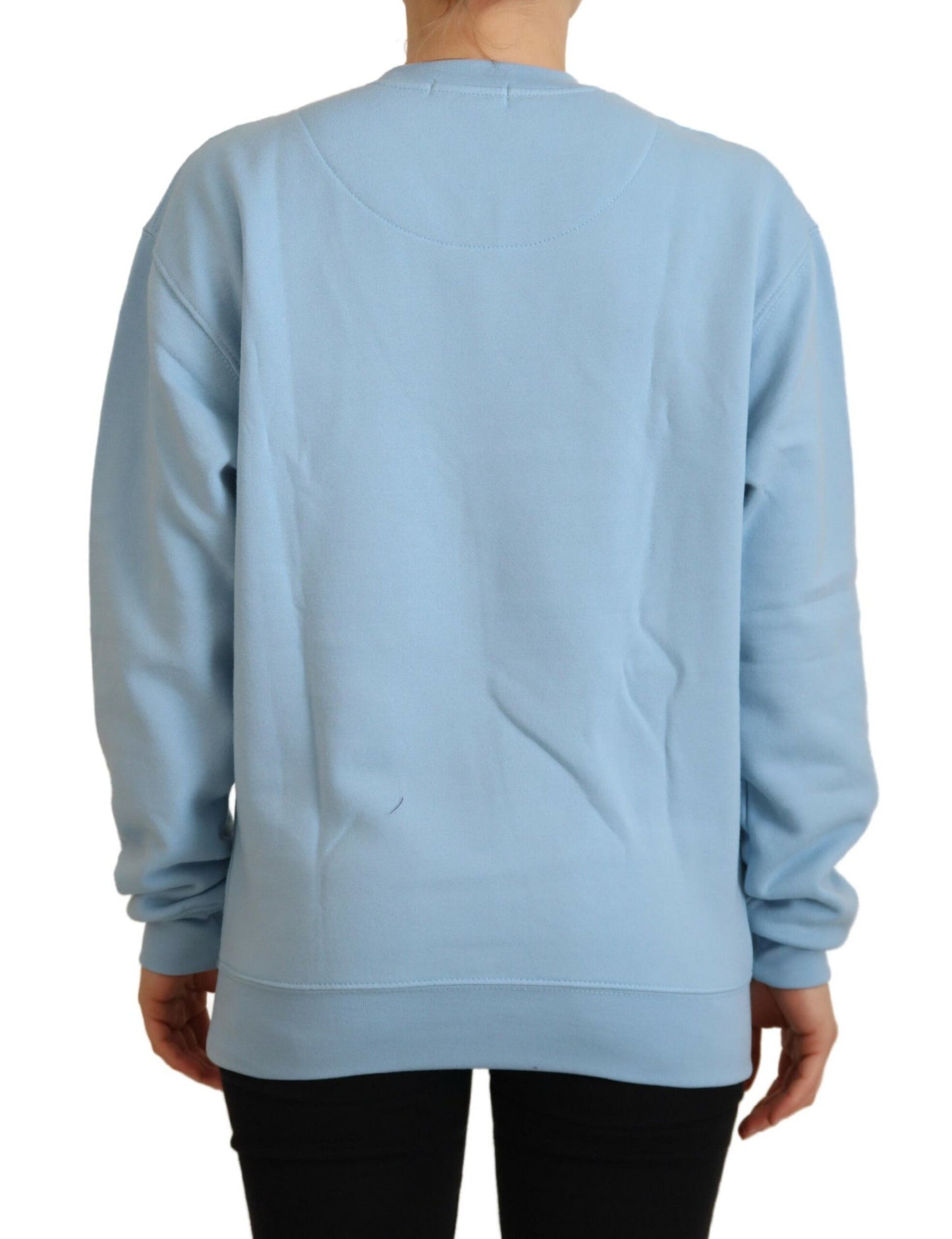 Philippe Model Chic Light Blue Logo Embellished Sweater