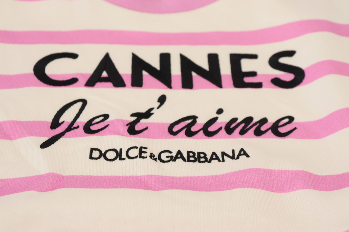 Dolce & Gabbana Exclusive Striped Cotton Crew Neck Tee