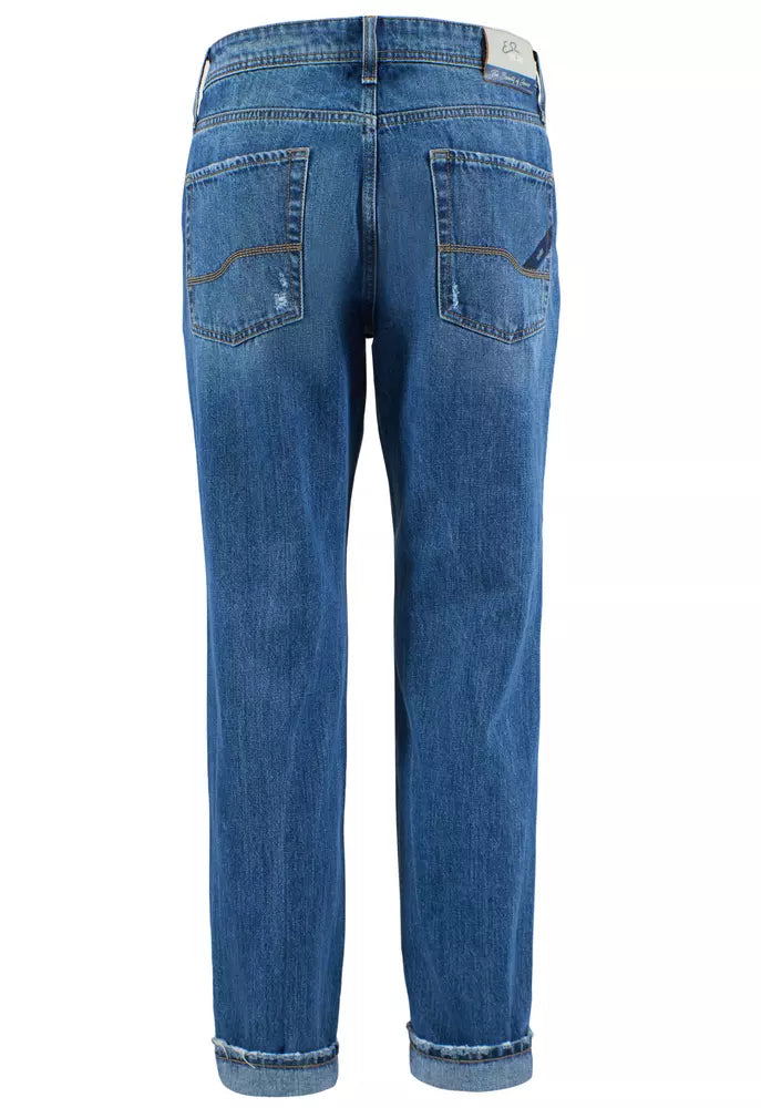 Yes Zee Blue Cotton Men's Jeans