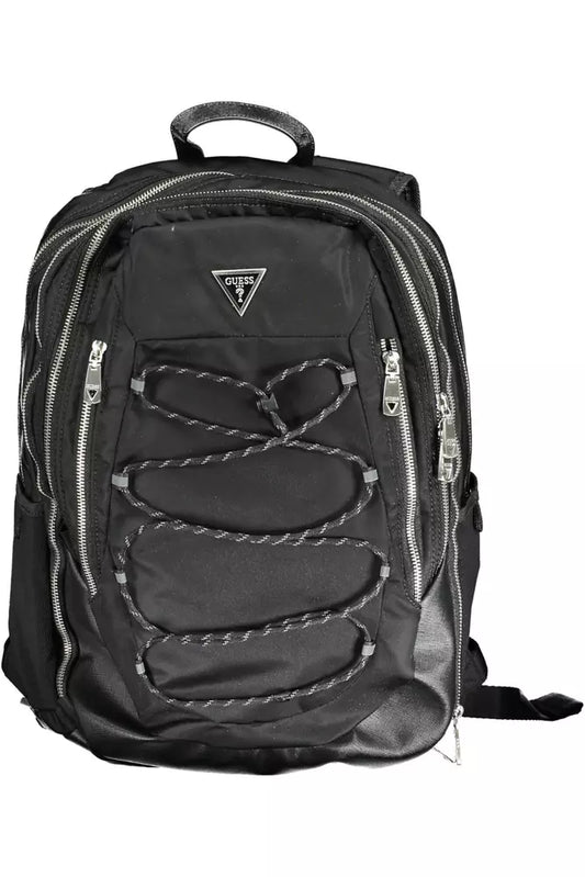 Guess Jeans Black Polyamide Men Backpack