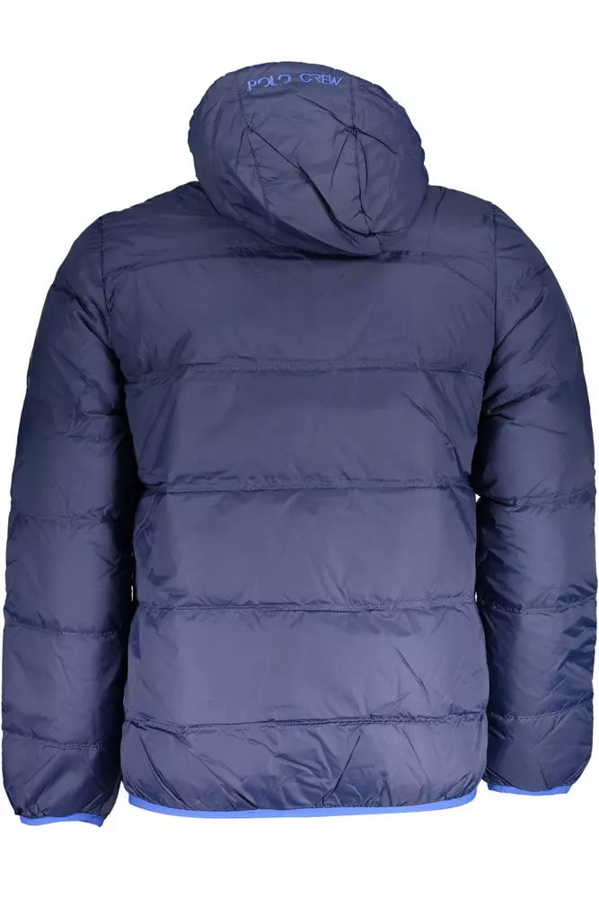 La Martina Blue Polyamide Men Jacket