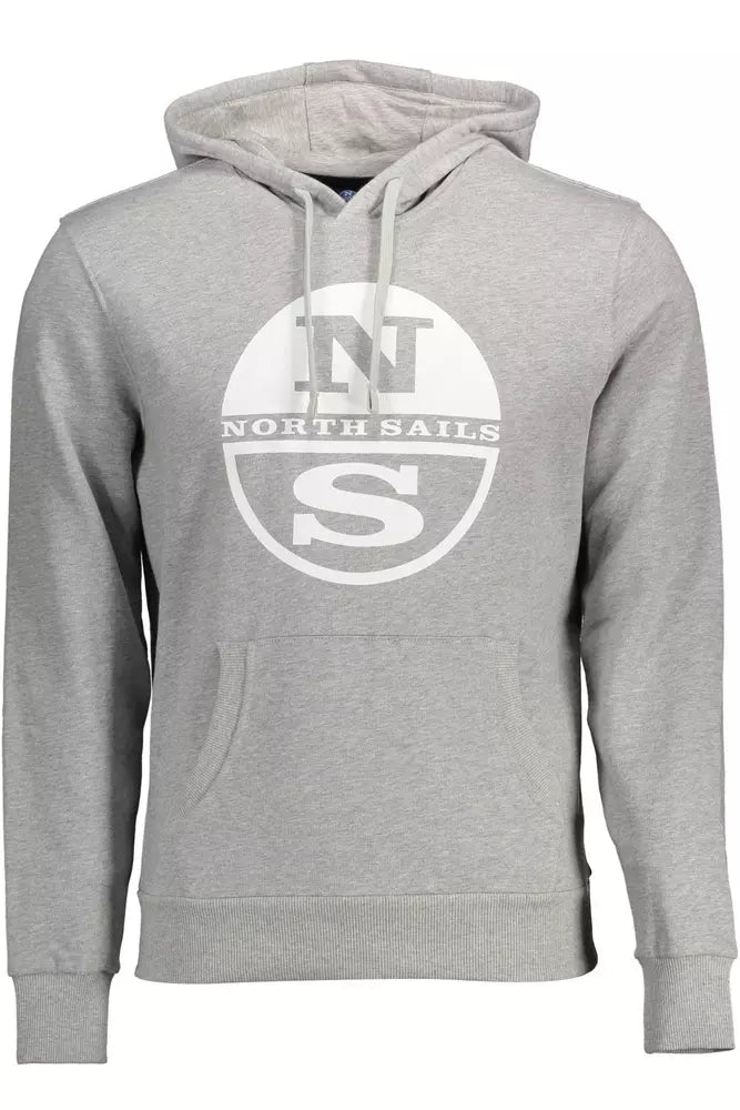 North Sails Gray Cotton Men Sweater