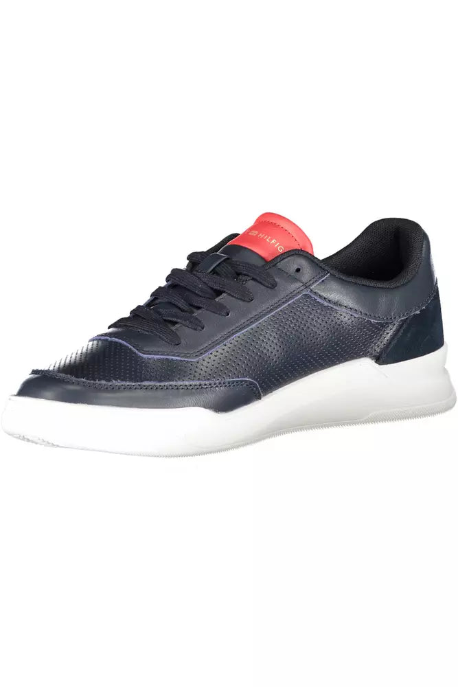 Tommy Hilfiger Blue Leather Men Sneaker