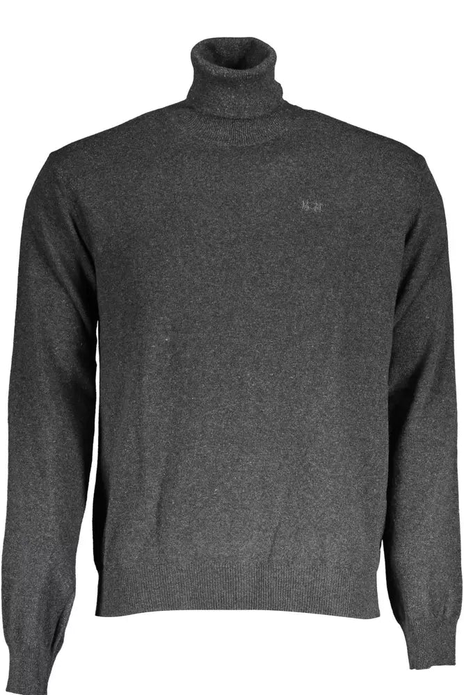 La Martina Gray Wool Men Sweater