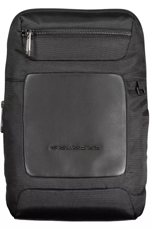 Piquadro Black RPET Men Shoulder Bag