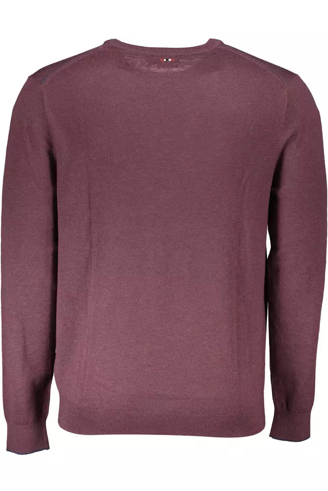 Napapijri Purple Wool Men Sweater