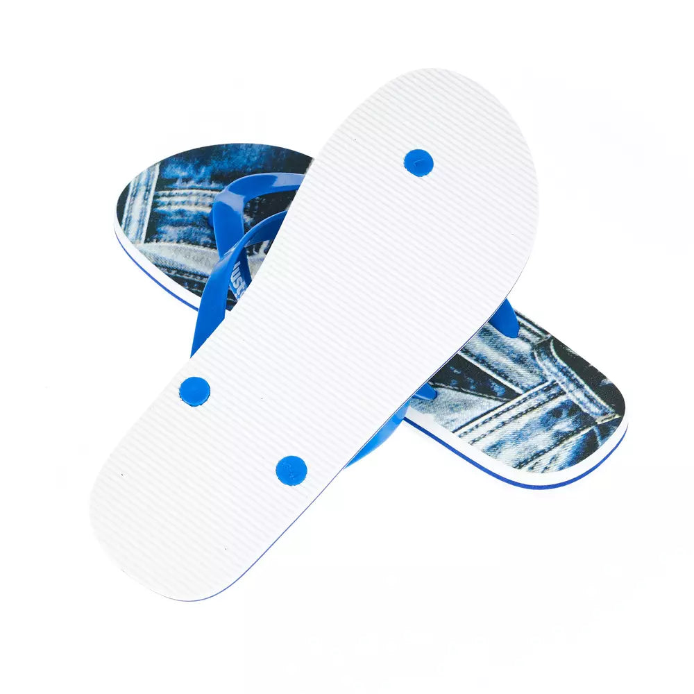 Just Cavalli Light Blue PVC Men Sandal