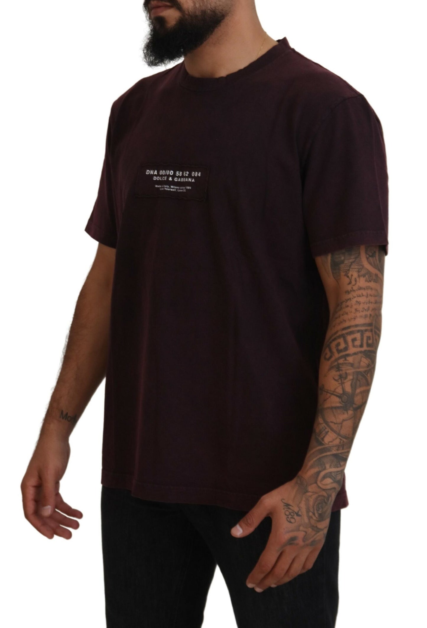 Dolce & Gabbana Elegant Bordeaux Crewneck Tee