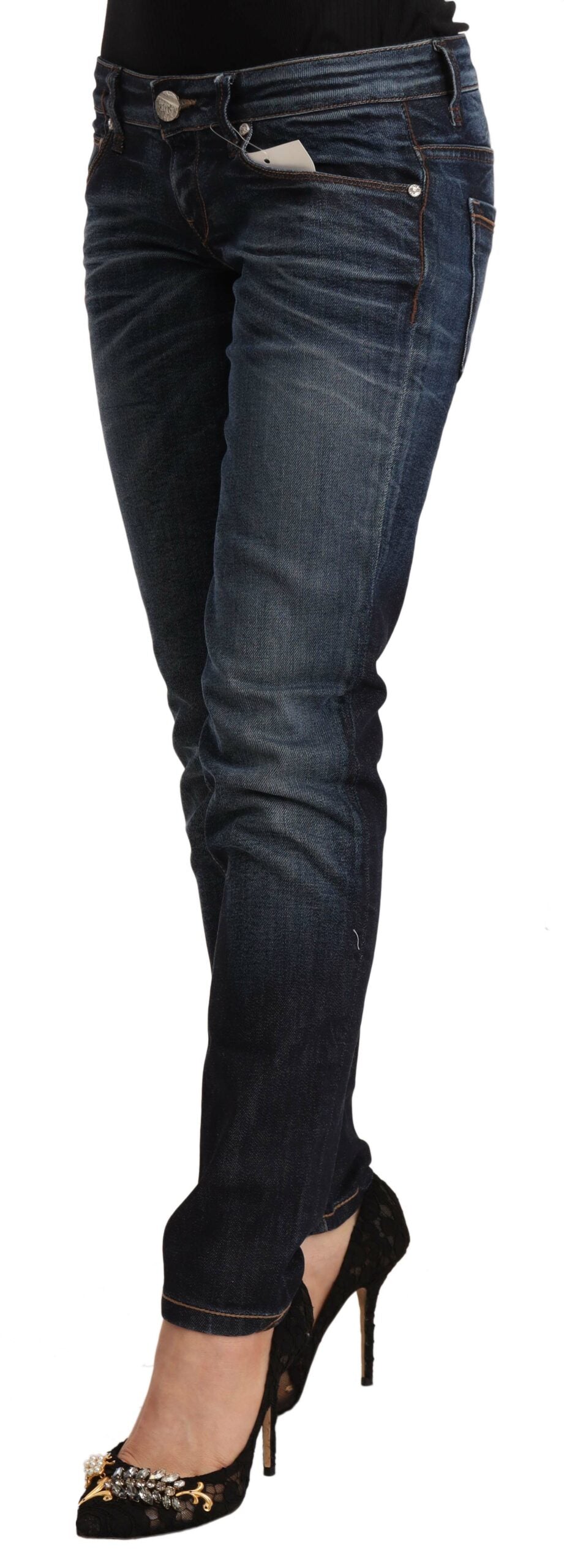 Acht Chic Slim Fit Blue Washed Jeans