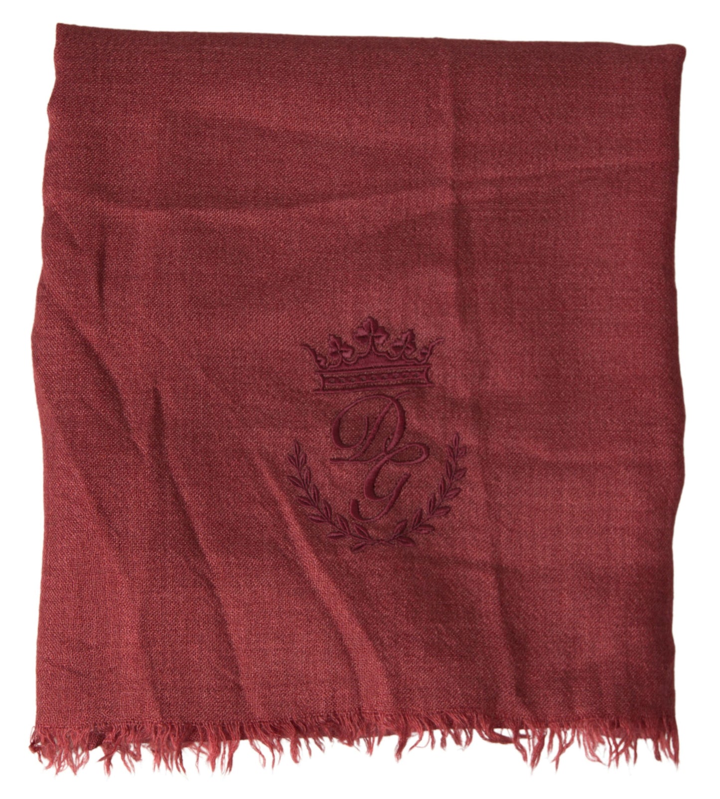 Dolce & Gabbana Luxury Cashmere Silk Men's Maroon Scarf