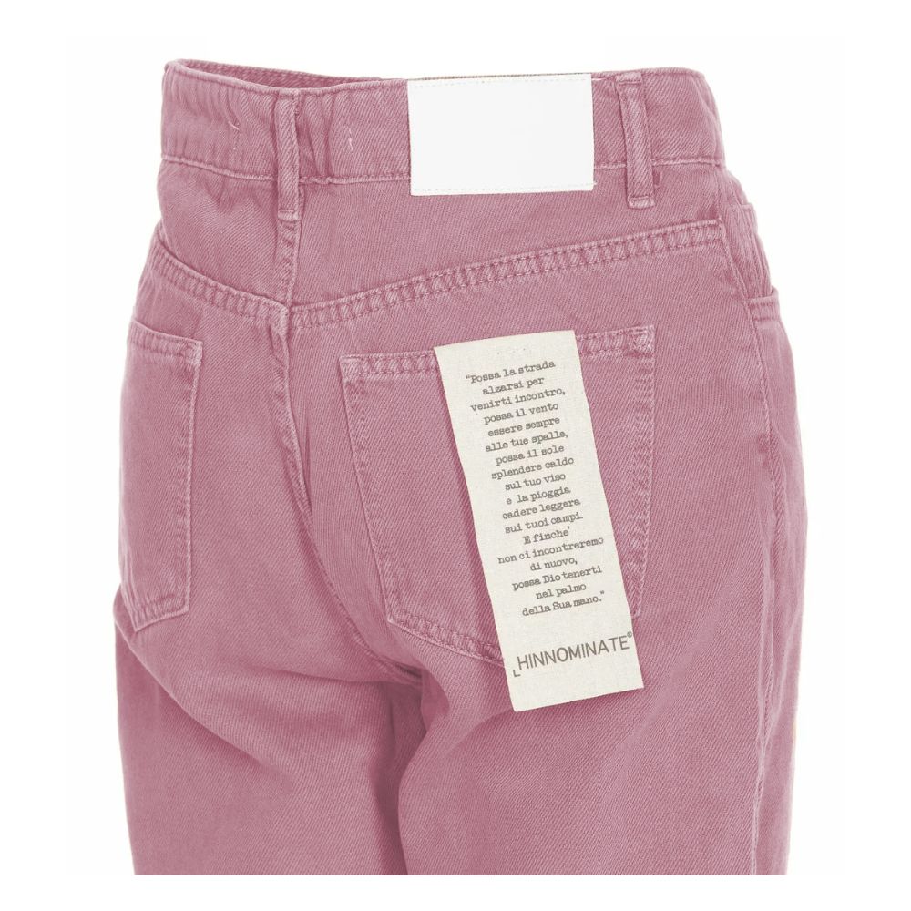 Hinnominate Chic Pink Raw Cut Bottom Jeans