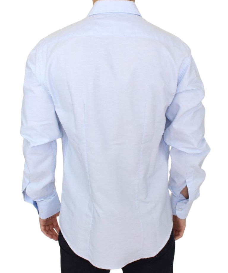 Cavalli Elegant Light Blue Italian Cotton Shirt