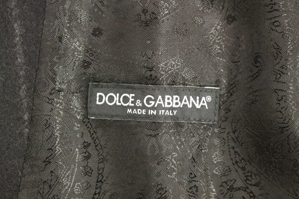 Dolce & Gabbana Elegant Black Striped Single Breasted Dress Vest