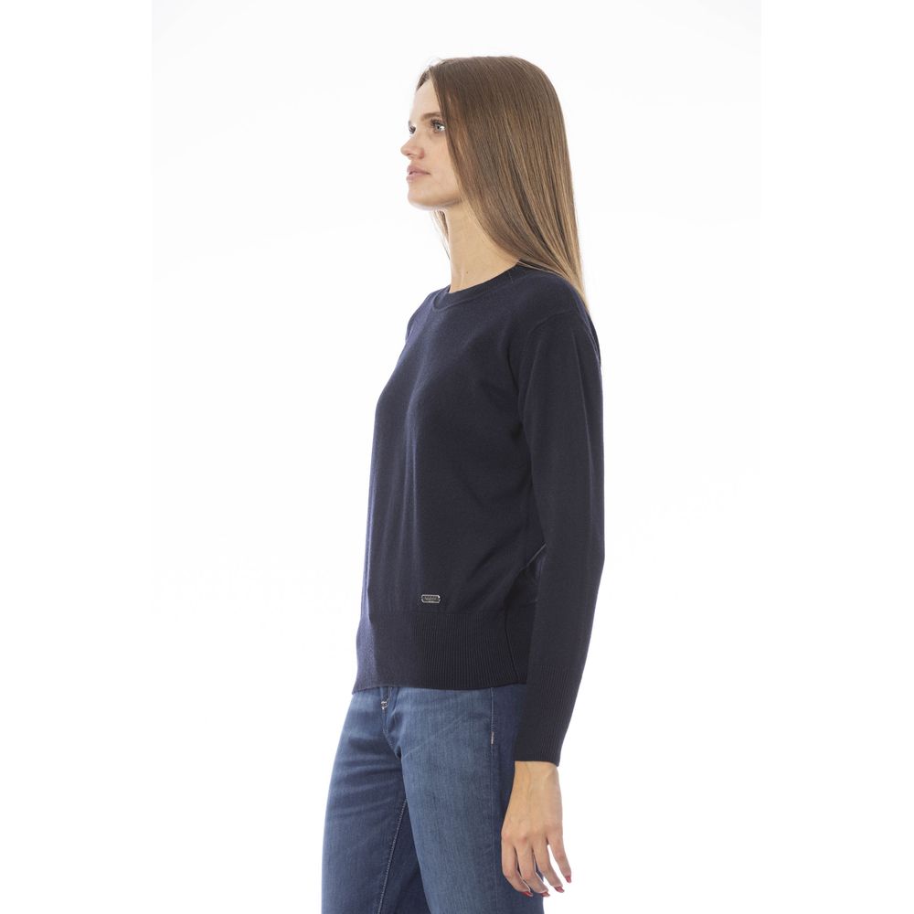 Baldinini Trend Blue Wool Women Sweater