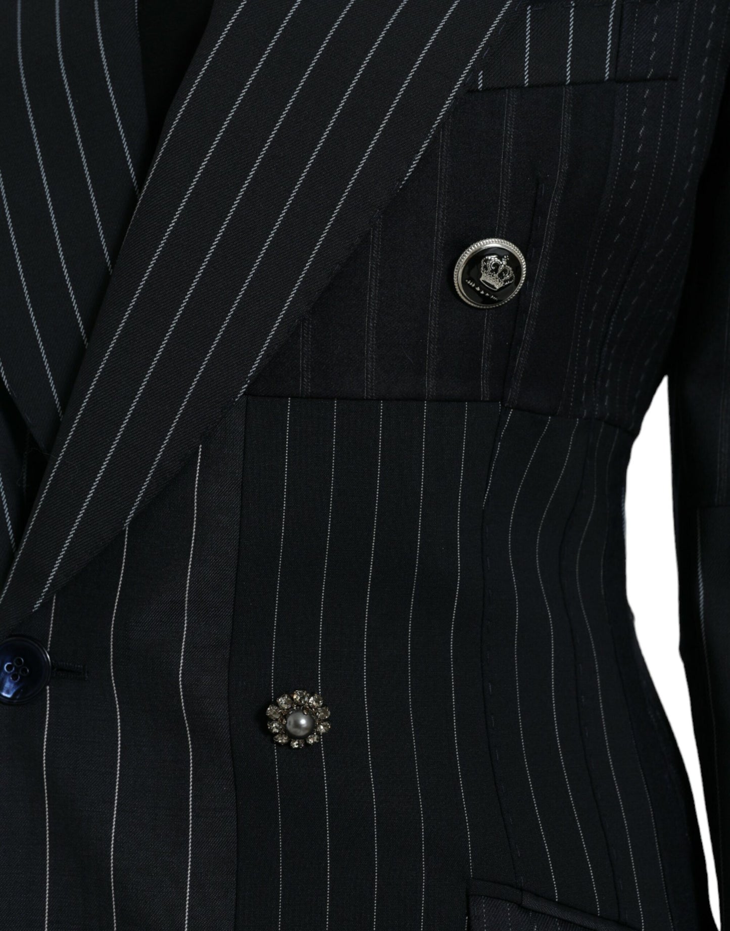 Dolce & Gabbana Elegant Striped Virgin Wool Blazer