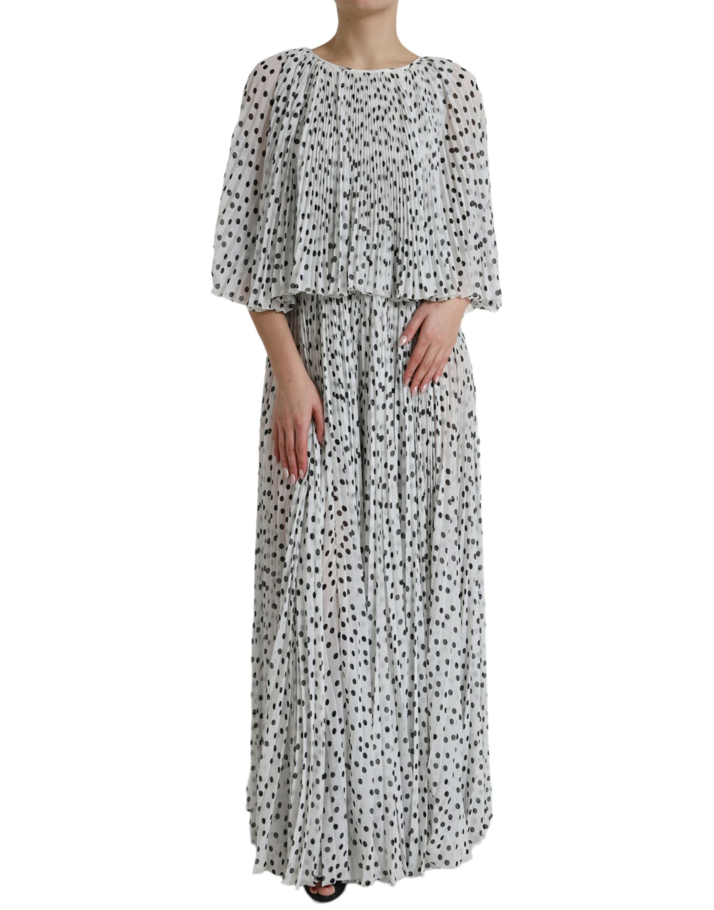 Dolce & Gabbana Elegant Polka Dots Maxi Dress