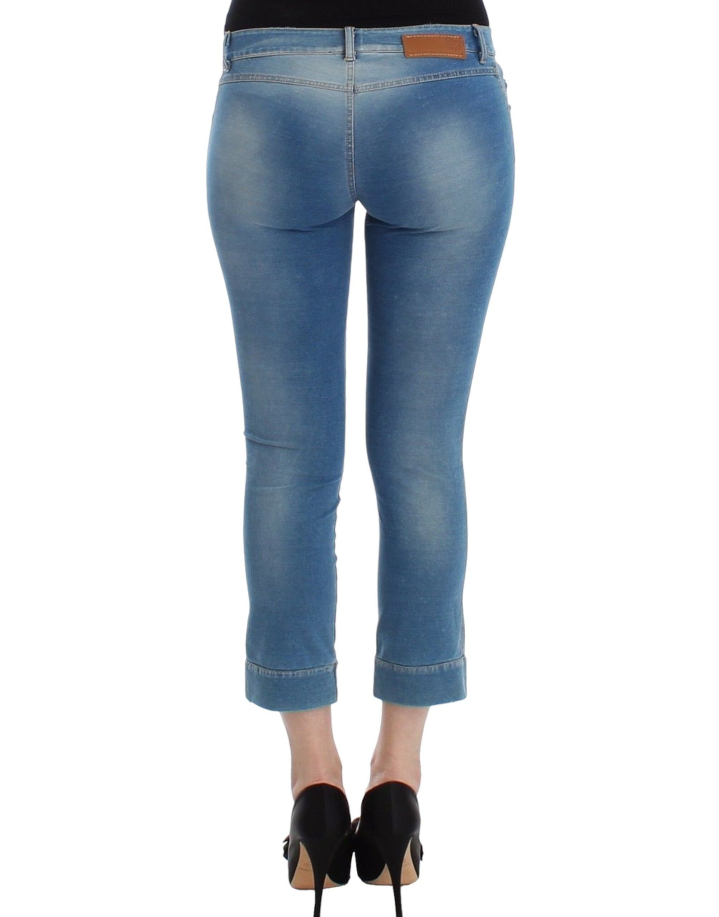 Ermanno Scervino Chic Blue Capri Jeans for Elegant Summers