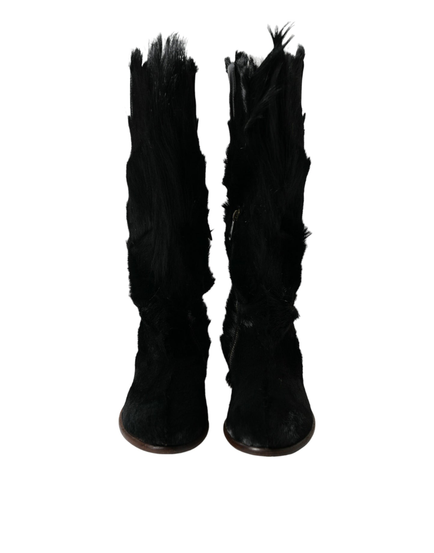 Dolce & Gabbana Opulent Gazelle Fur Mid Calf Boots