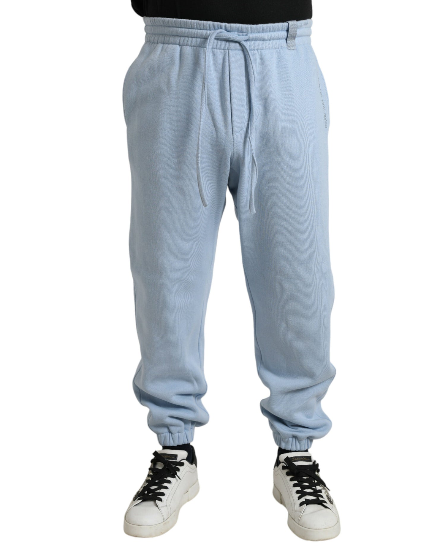 Dolce & Gabbana Elegant Light Blue Cotton Blend Joggers