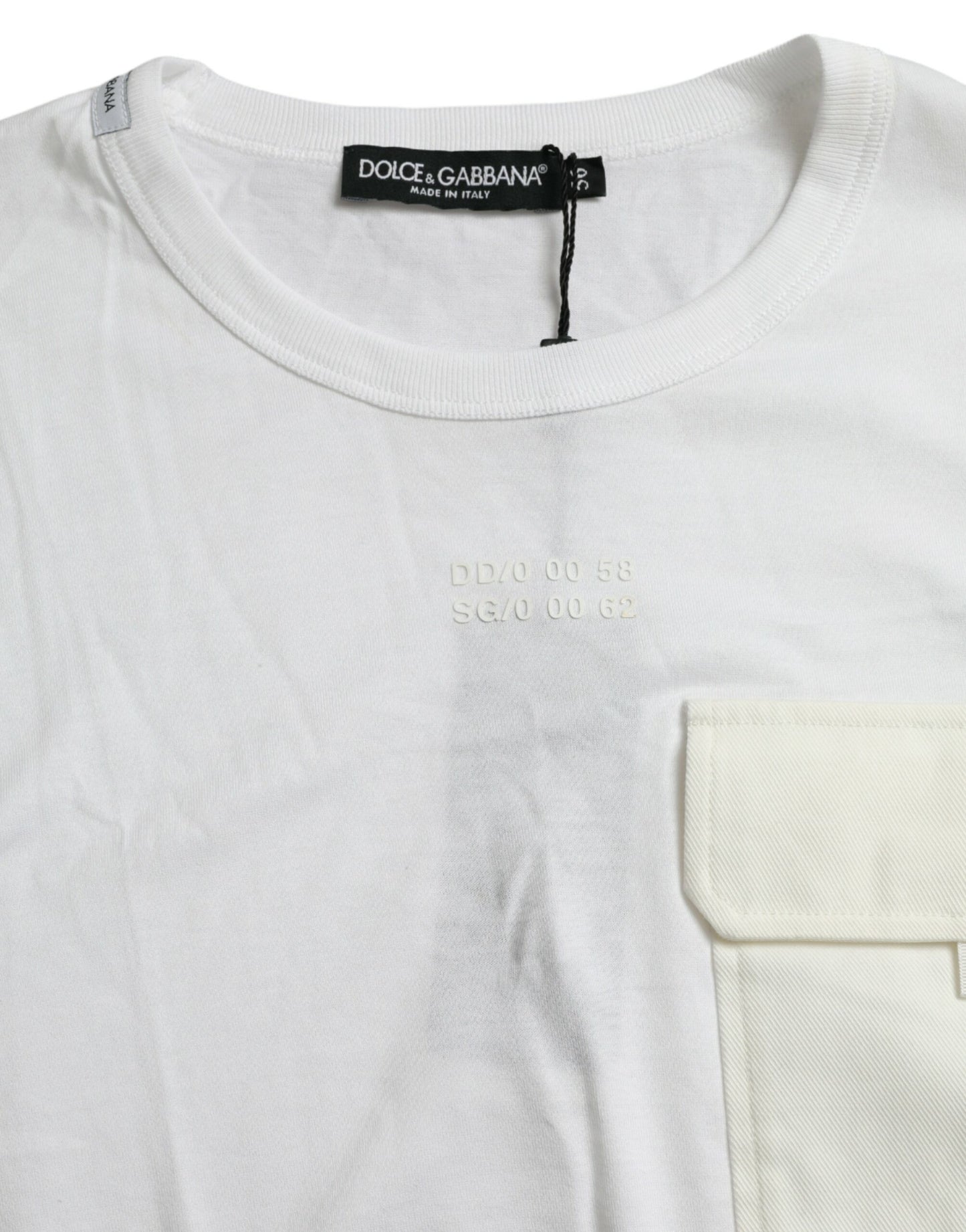 Dolce & Gabbana Elegant White Crew Neck Cotton Tee