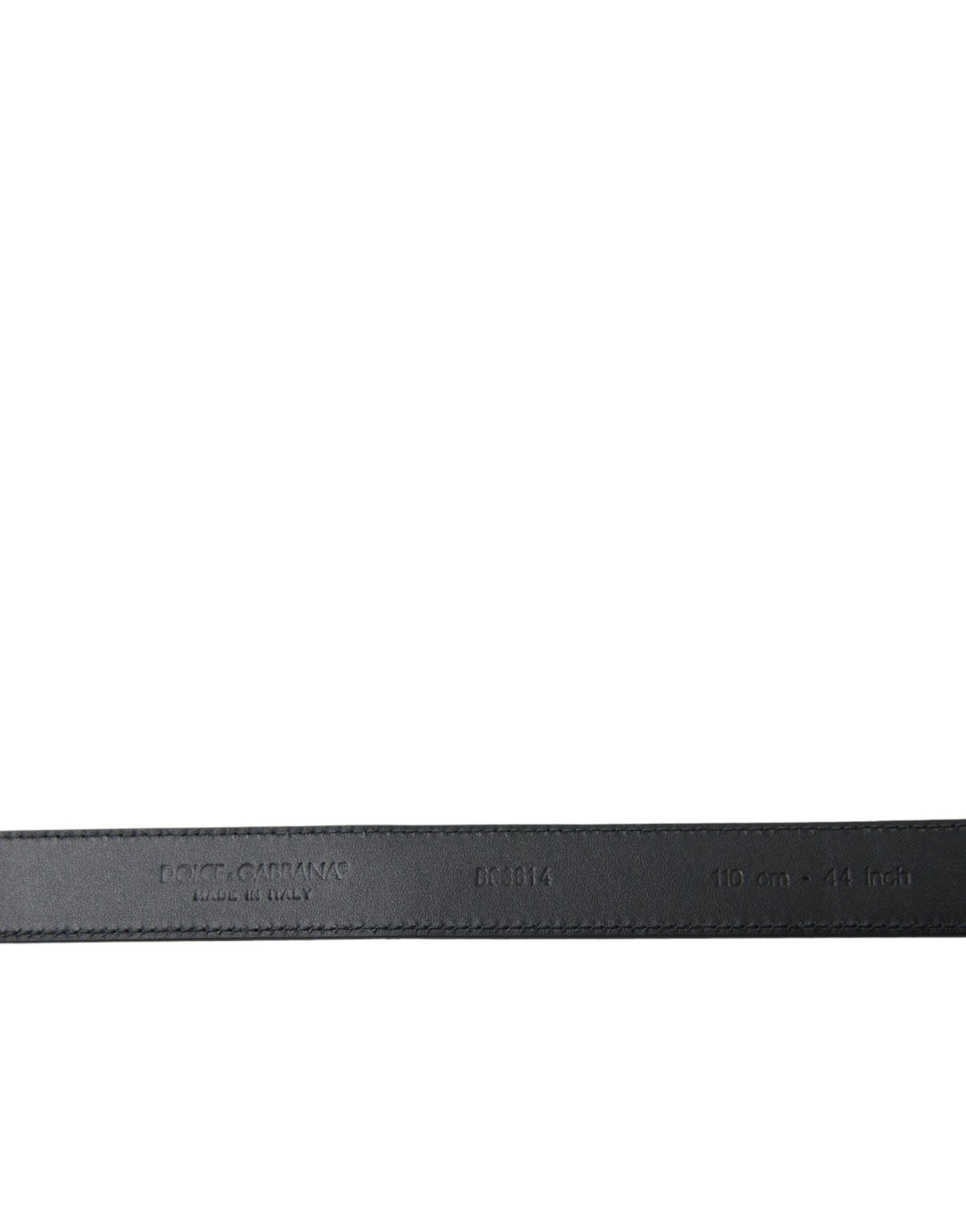 Dolce & Gabbana Elegant Black Leather Belt with Metal Buckle