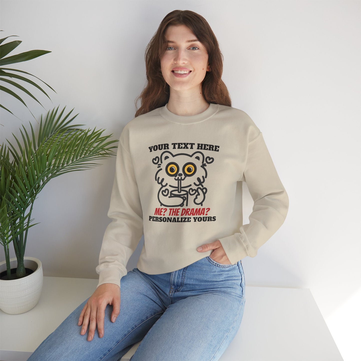 Me? The Drama? Funny Cat Sweatshirt – Custom Names Cozy Sweatshirt