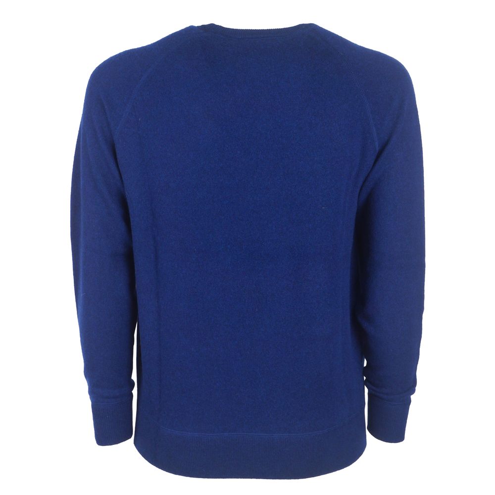 Emilio Romanelli Navy Blue Cashmere Crew Neck Sweater - Slim Fit