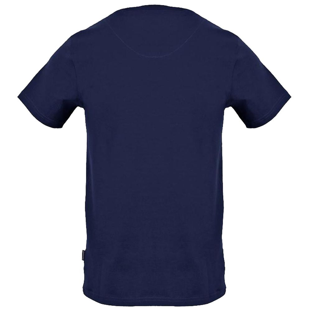 Aquascutum Blue Cotton Men T-Shirt