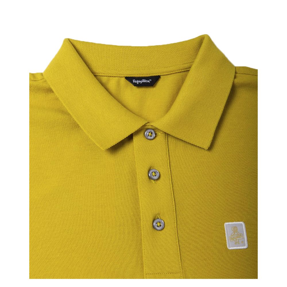 Refrigiwear Yellow Cotton Men Polo Shirt