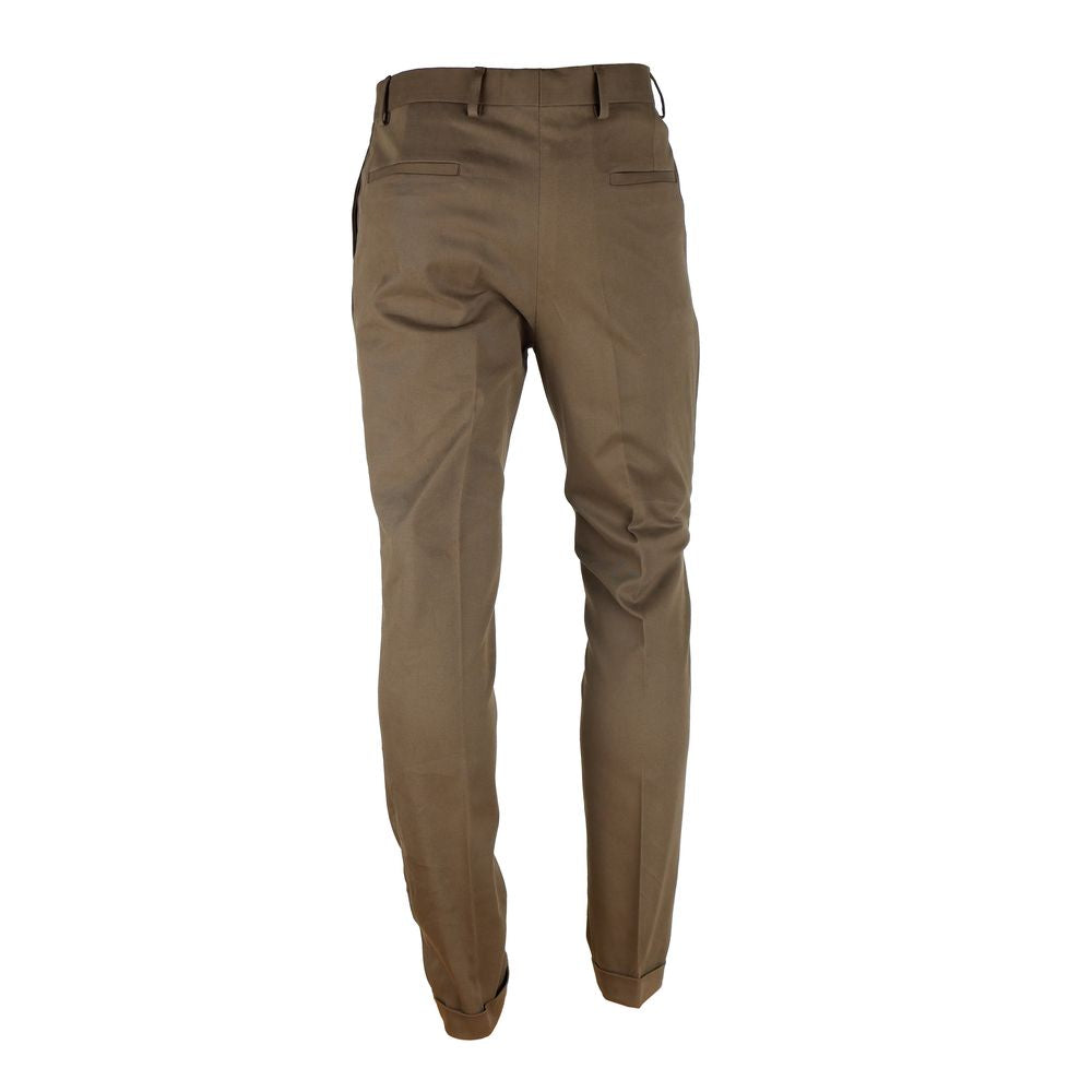 Made in Italy Brown Wool Men Trousers