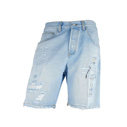 Don The Fuller Light Blue Cotton Men's Bermuda Shorts