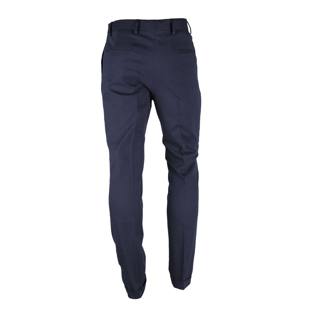 Made in Italy Blue Wool Men's Trousers