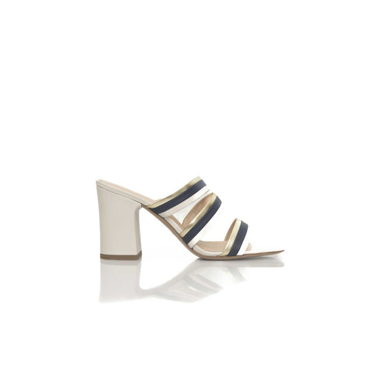 Cerruti 1881 White Goat Leather Women Sandal