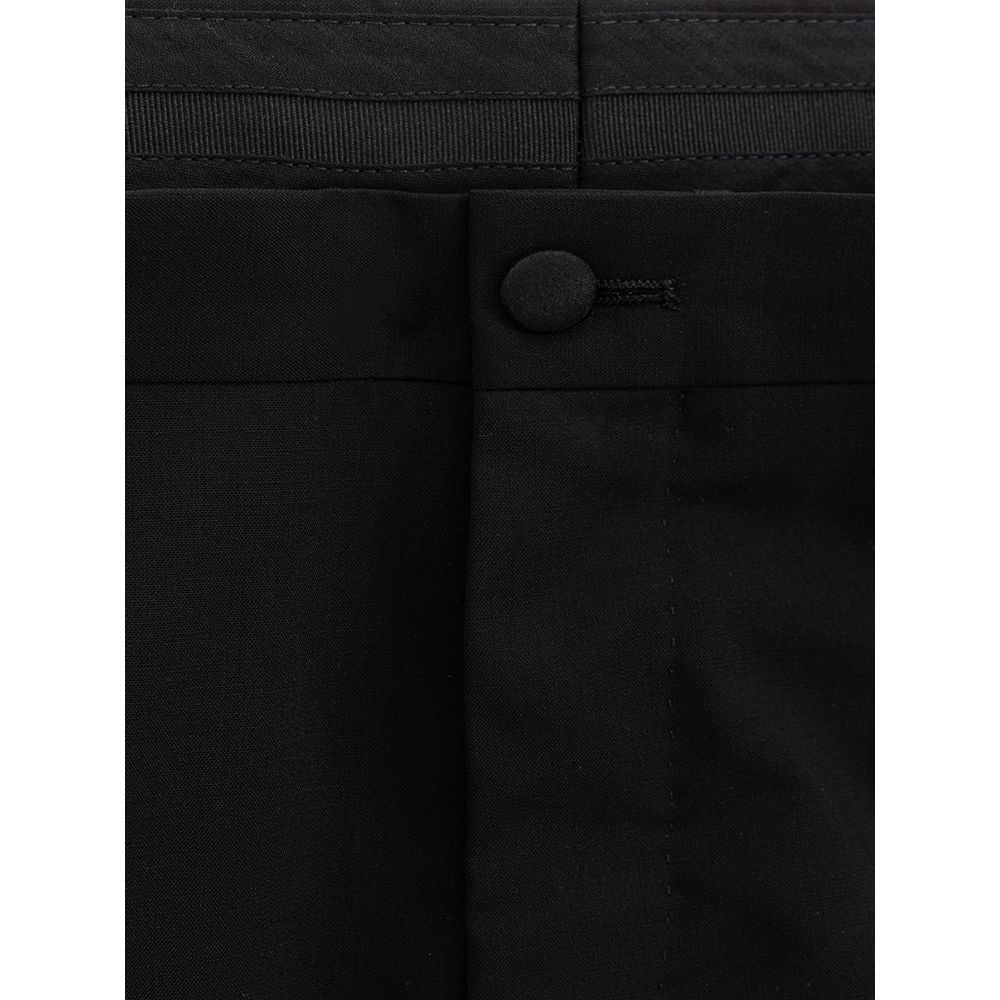 Dolce & Gabbana Sleek Black Wool Trousers for Men