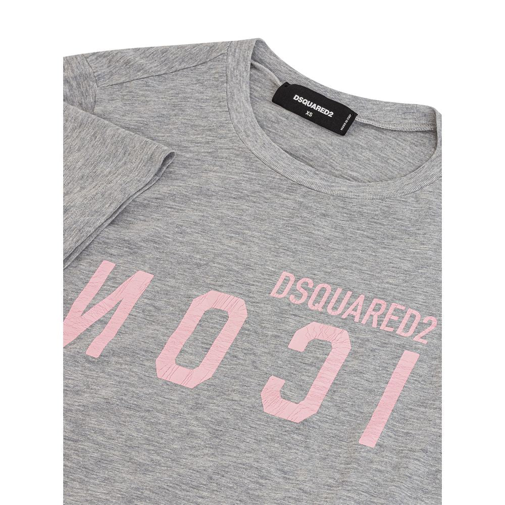 Dsquared² Elegant Gray Cotton Top for Women