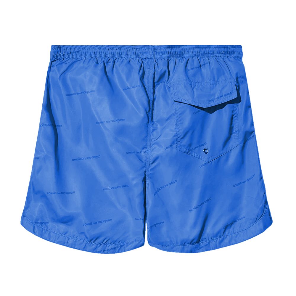 Comme Des Fuckdown Blue Polyester Men's Swim Short