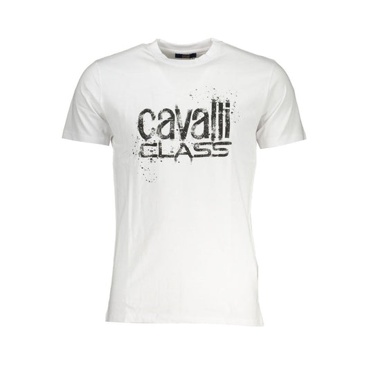 Cavalli Class White Cotton T-Shirt