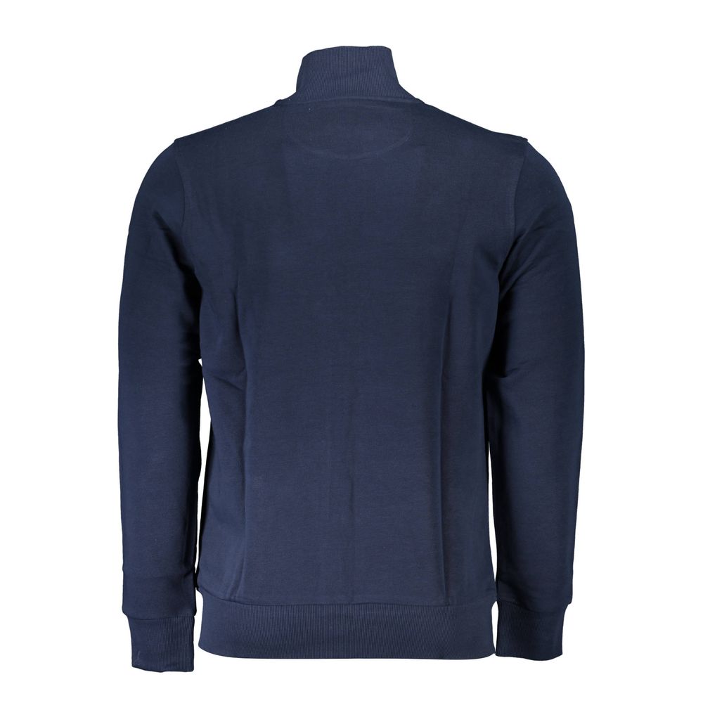 La Martina Blue Cotton Men Sweater