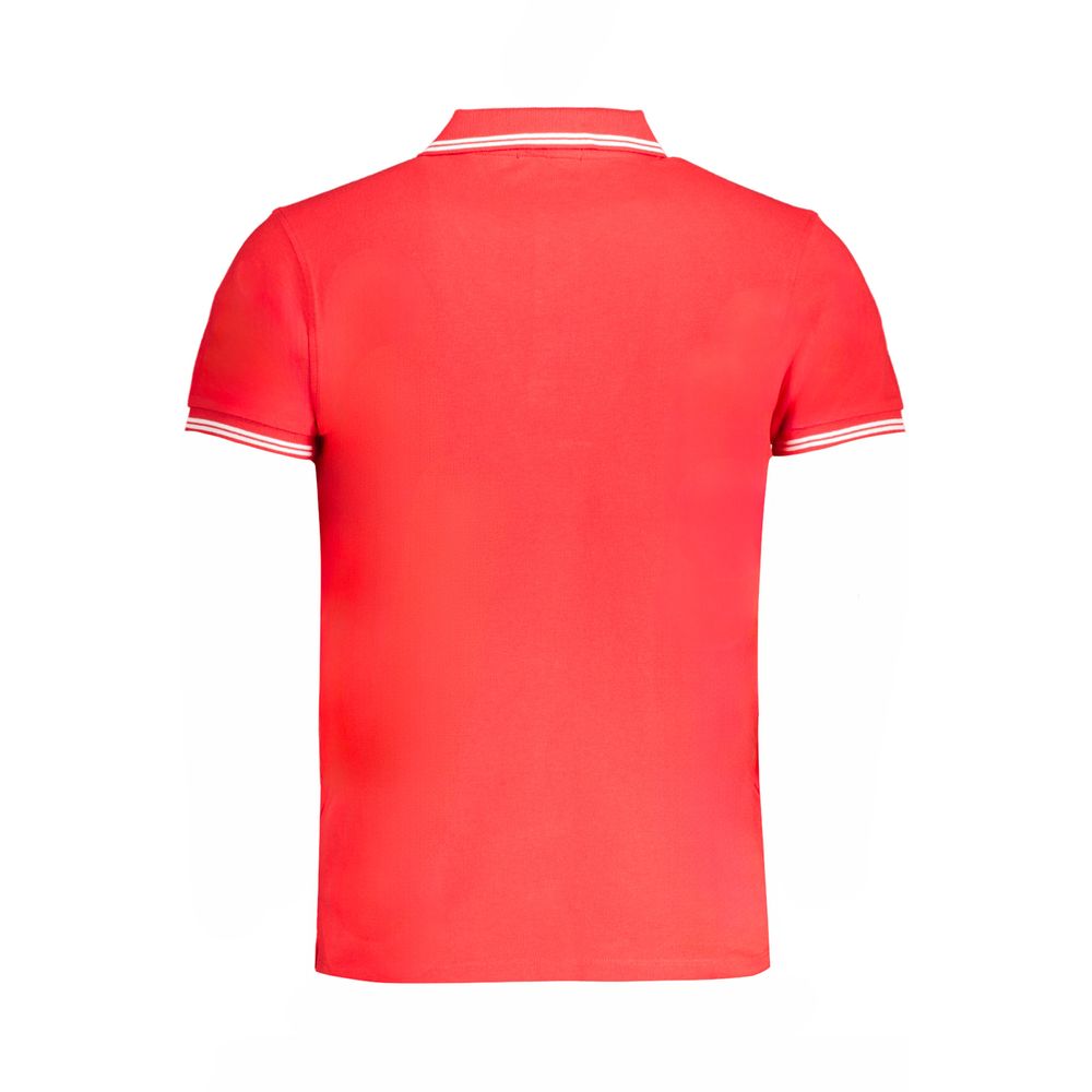 Cavalli Class Red Cotton Polo Shirt