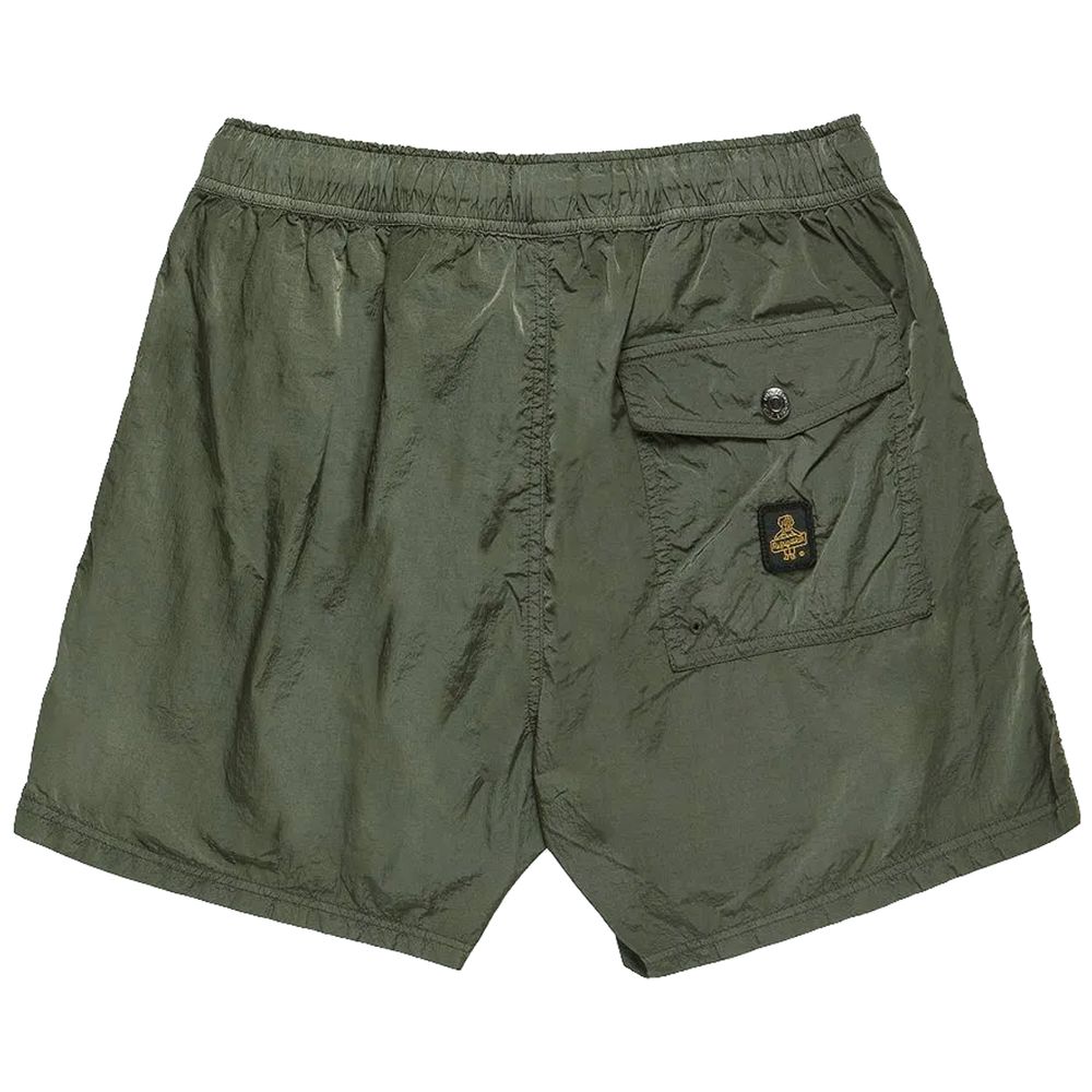 Refrigiwear Green Nylon Men's Swim Trunk