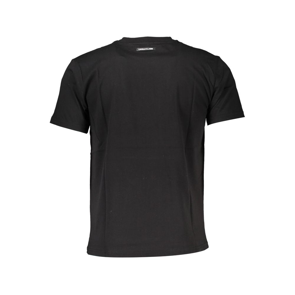 Cavalli Class Black Cotton Men T-Shirt