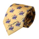 Dolce & Gabbana Yellow Ship Print 100% Silk Adjustable Men Tie