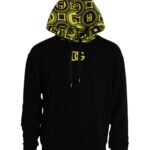 Dolce & Gabbana Black Logo Cotton Hooded Sweatshirt Sweater