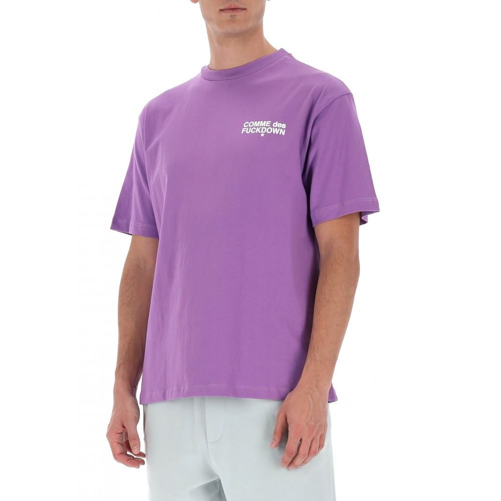 Comme Des Fuckdown Purple Cotton Men T-Shirt