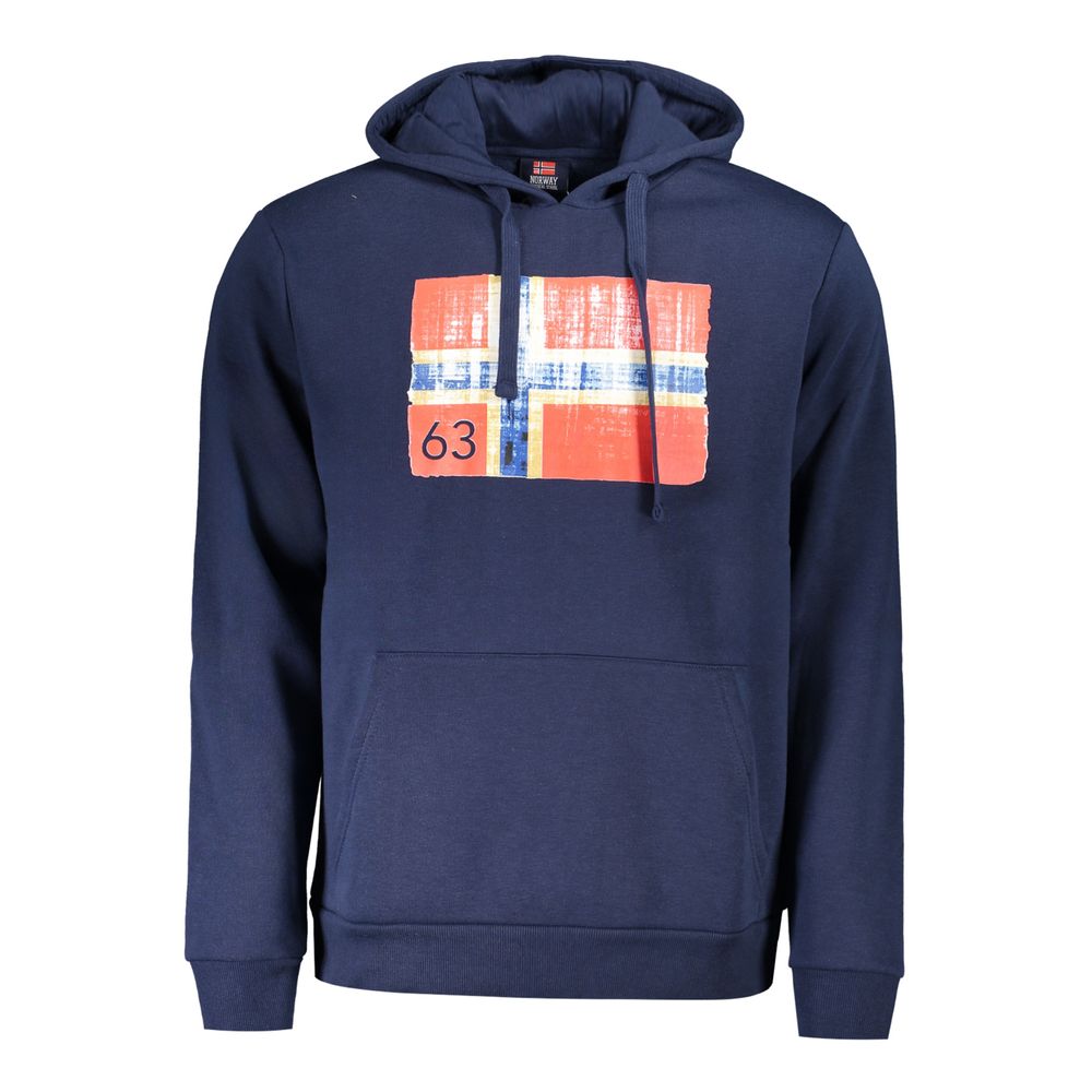 Norway 1963 Blue Cotton Mens Hoodie