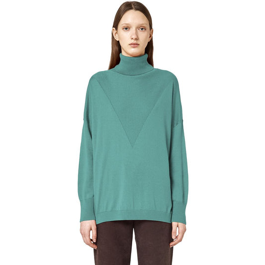 Alpha Studio Green Silk Sweater