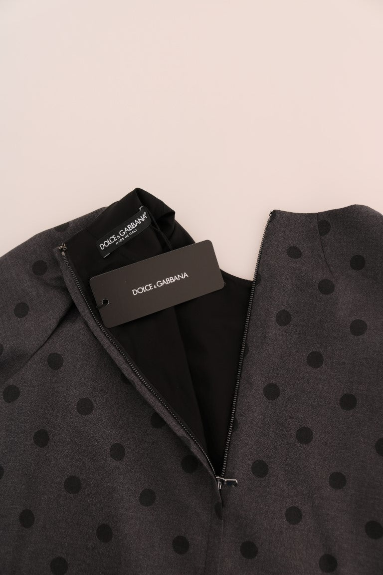 Dolce & Gabbana Chic Polka Dotted Wool Dress