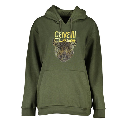 Cavalli Class Green Cotton Sweater