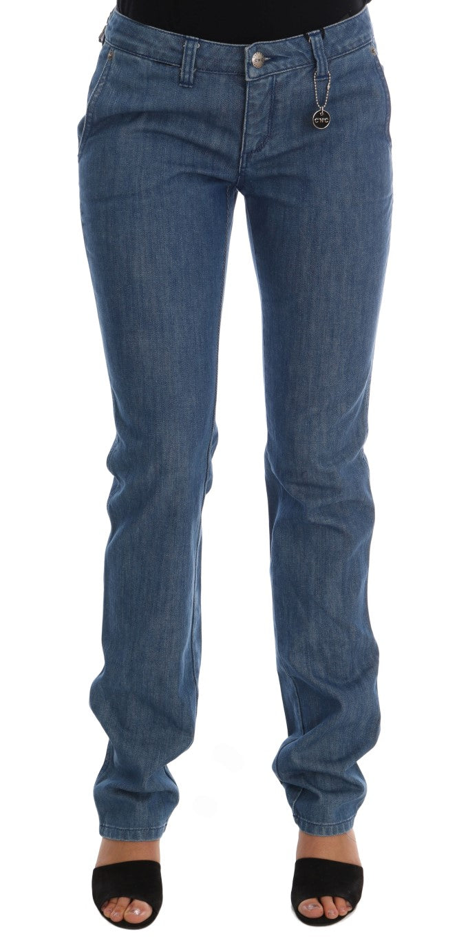 Costume National Super Slim Blue Wash Cotton Jeans