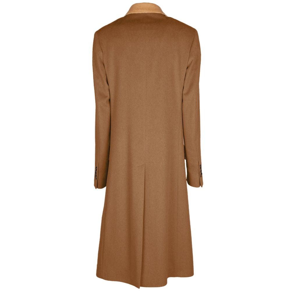 Made in Italy Brown Wool Women Coat